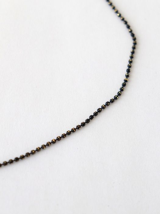 [단독]black ball chain necklace (choker)