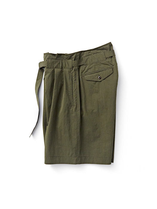 TROPICAL WIDE SHORTS / OLIVE TWILL