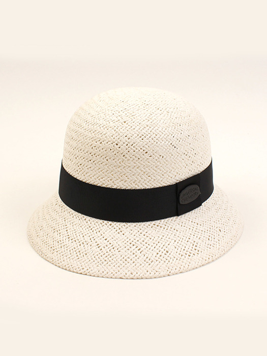 Cool White Cloche Hat BK 여름페도라