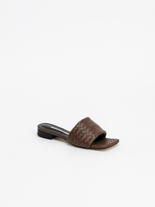 Conte Woven Slides in Brown