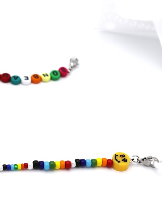 Kitsch color initial beads mask strap  컬러 이니셜 시드비즈 마스크줄 스트랩