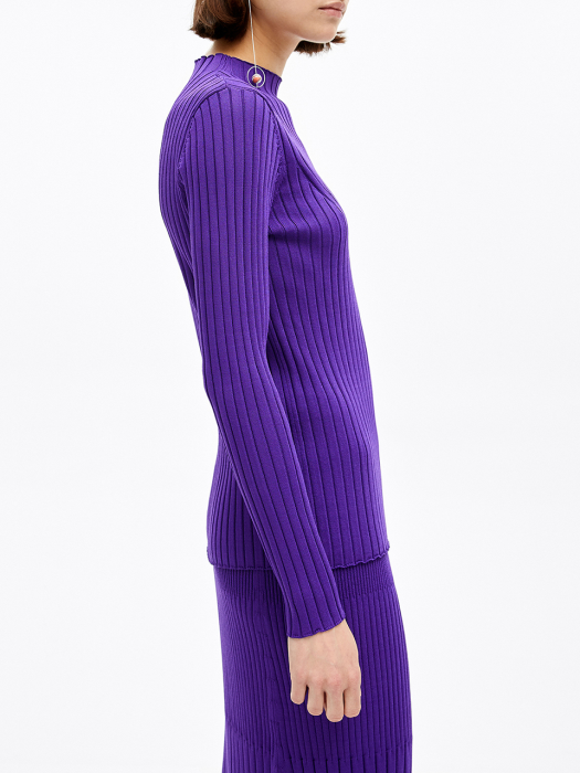 Purple fitted ribbed jumper_B206AWK001PP