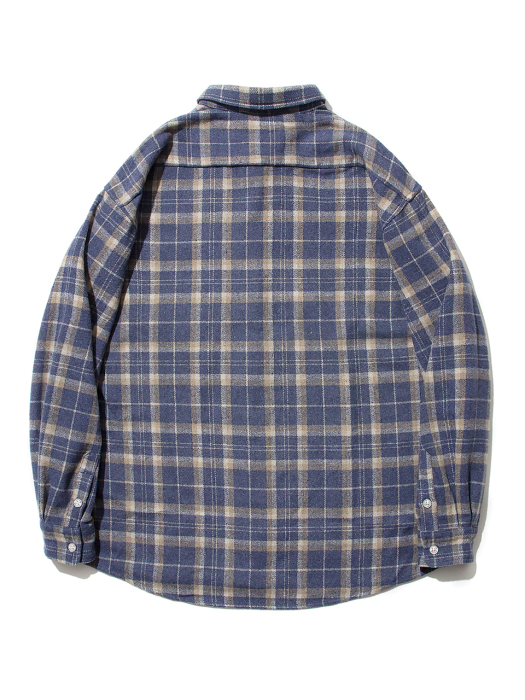 SP Loose Fit Muse Check Shirts-Blue