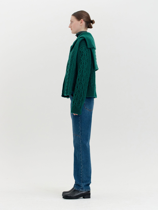 QUELLER Cable-knit Sweater - Green