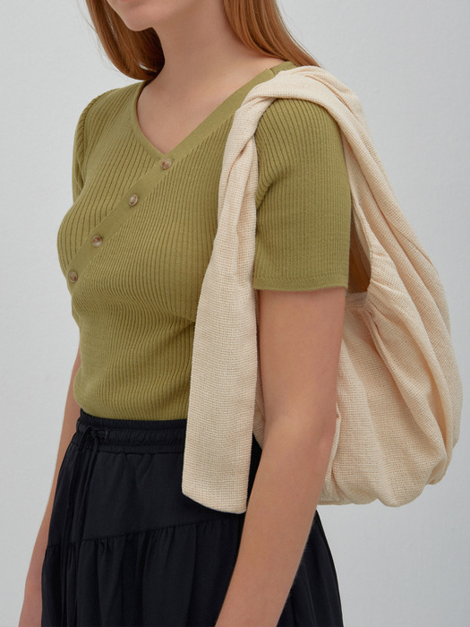 SHOULDER TIE BAG (ivory)