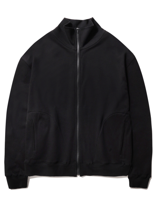 HIGHNECK ESSENTIAL ZIP-UP_BLACK