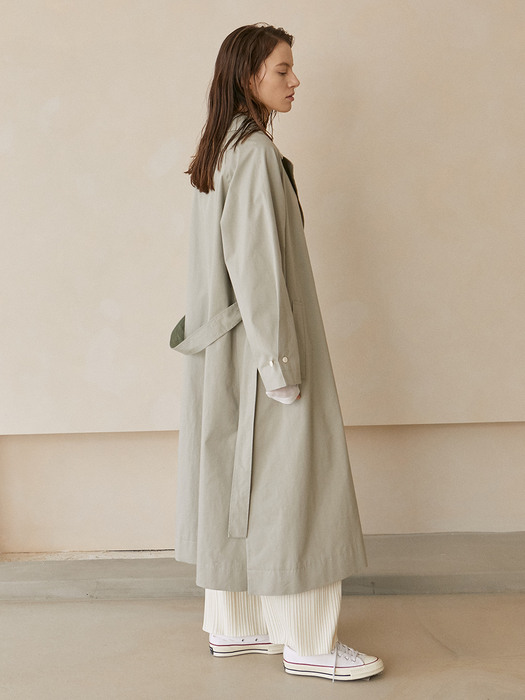 Bailey Overfit Trench Coat_Light Khaki