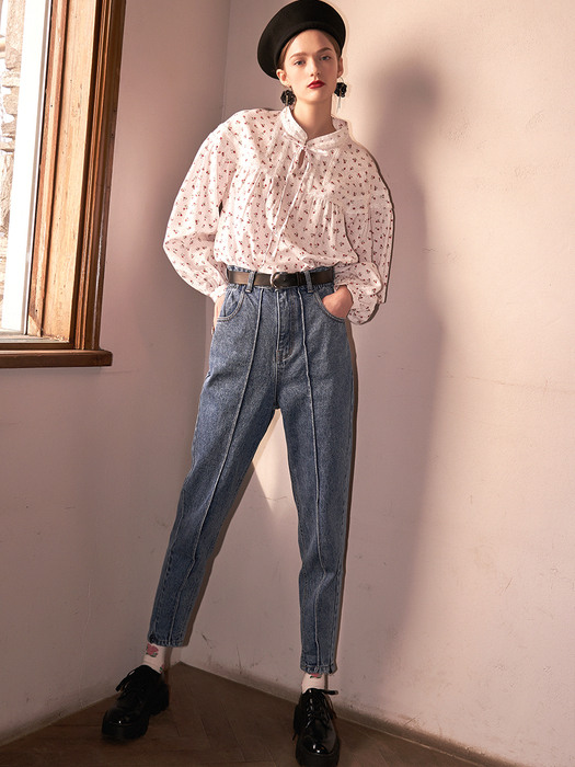 Piping Line High Waist Jeans