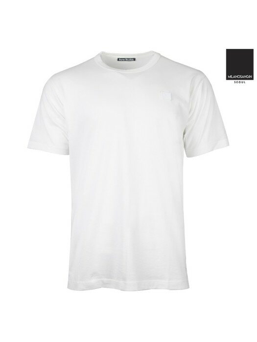 21SS 아크네 스튜디오 내쉬 페이스 로고 화이트 반팔 티셔츠 25E173 OPTIC WHITE