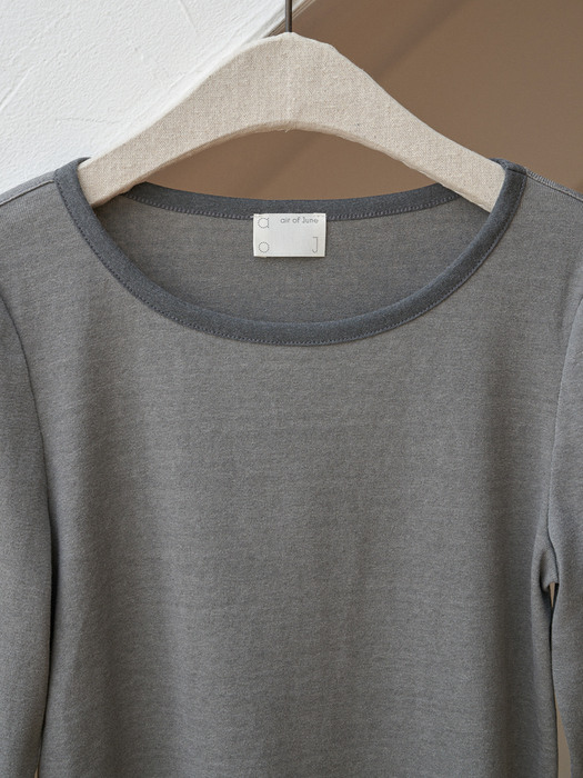 Natural pigment dyed soft t shirt - Warm grey