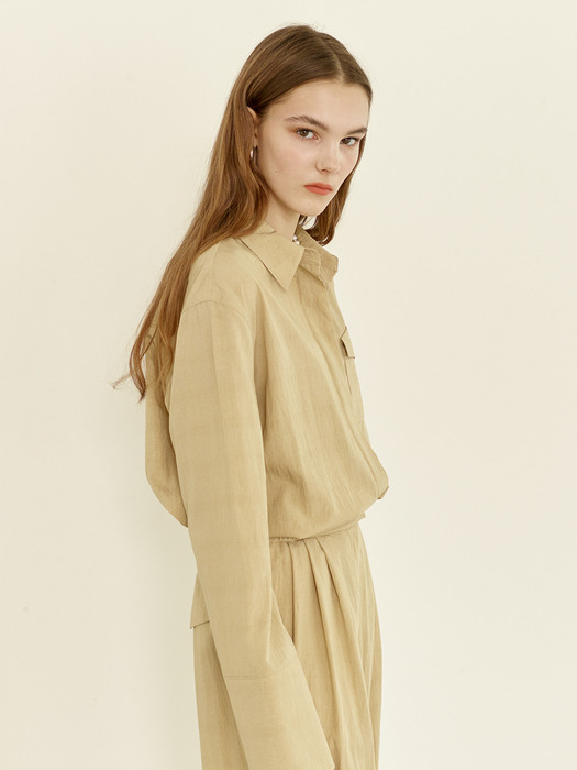 BIJARIM Loose fit shirt / Banding pants (Mint,Light Beige)