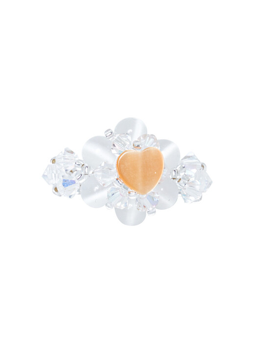 Cloud Beads Ring (Heart Apricot)