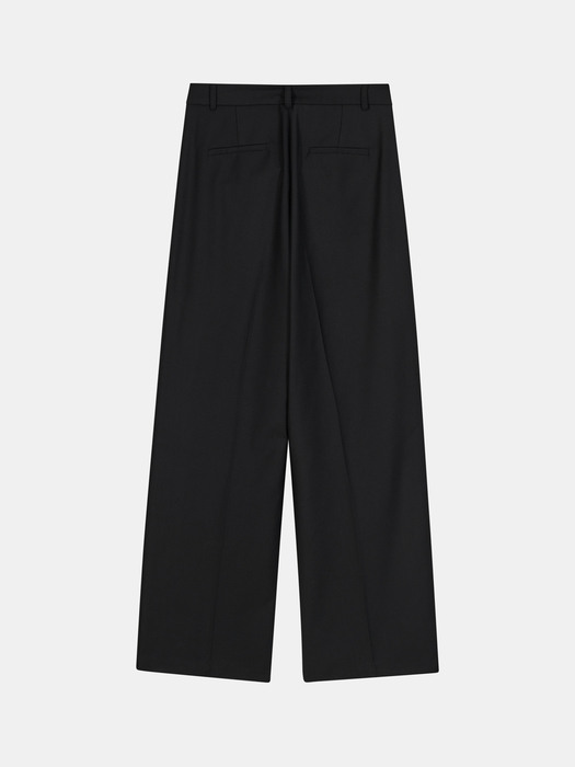 pintuck slacks (black)