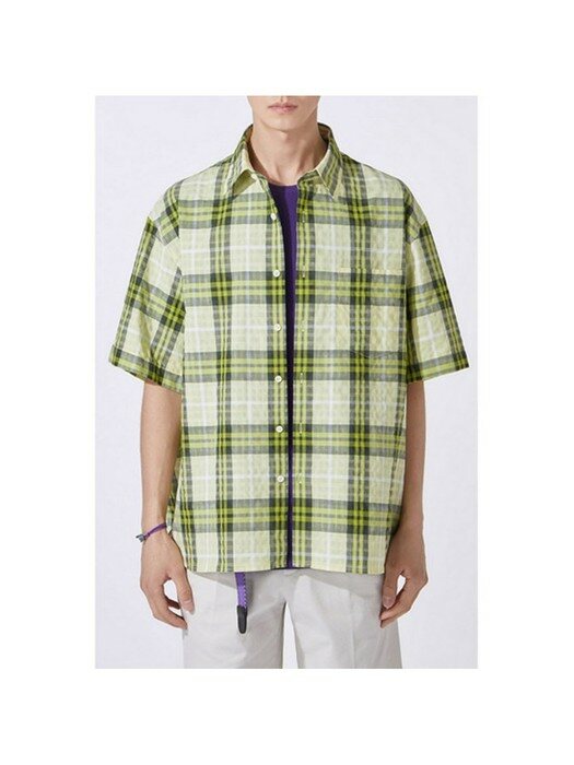 fat-fit 1/2 check shirt_CWSAM20465YGX