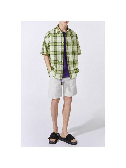 fat-fit 1/2 check shirt_CWSAM20465YGX