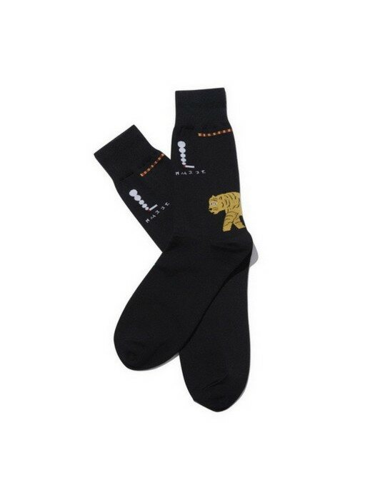 [백향목 X 커스텀멜로우] TIGER block socks_CALAX21483BKX