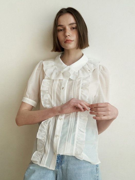 May Frill Blouse_White