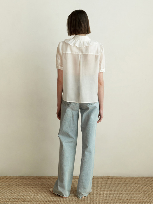 May Frill Blouse_White