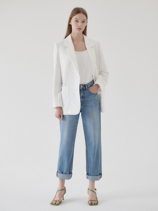 [기획상품] 21N summer linen casual jacket [WH]					