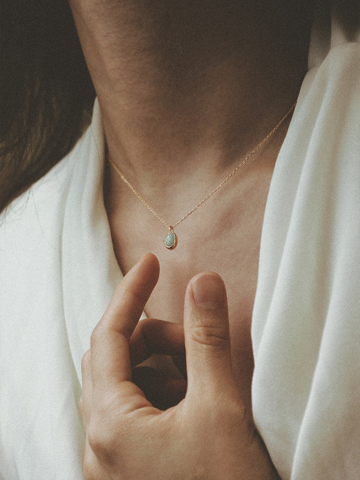 Petit gem necklace (amazonite)