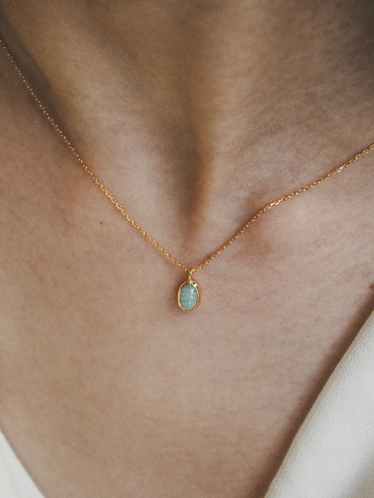 Petit gem necklace (amazonite)