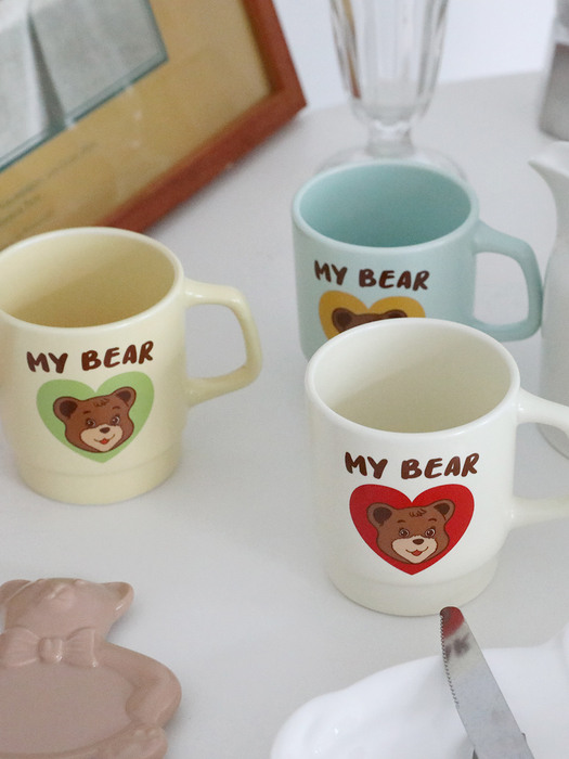My Bear Mug Cup (3Type)- 마이베어 머그컵 곰돌이 머그컵