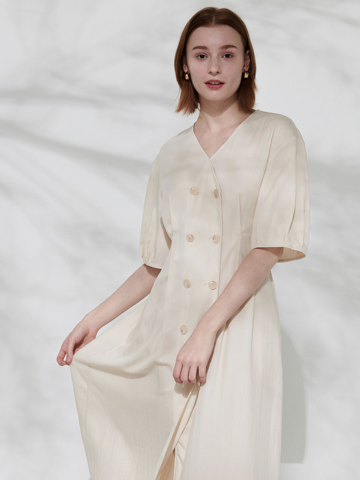 ONOF v-neck dress (cream beige)