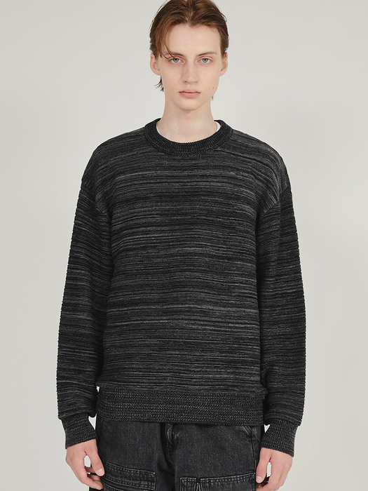 2Mix knit Sweater - Black (FL-180)