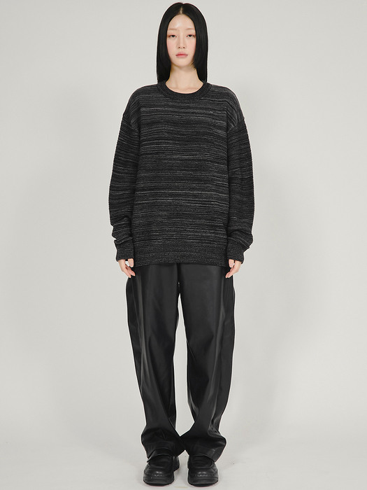 2Mix knit Sweater - Black (FL-180)