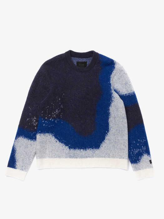 Textures Knit Sweater_INDIGO