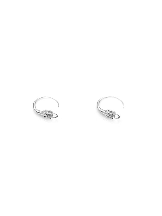 quartz hoop earrings