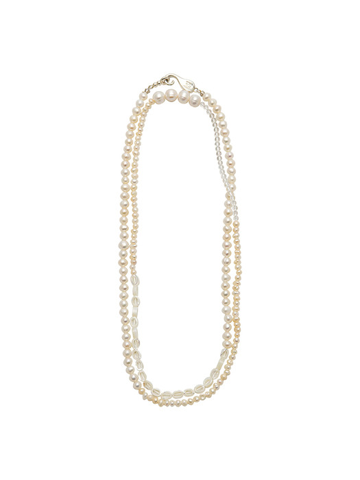 Long sleeve pearl necklace