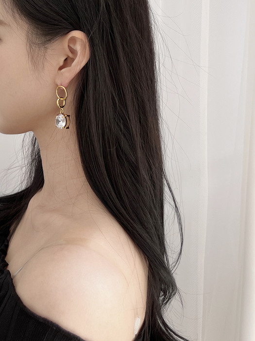 no.17 earring gold