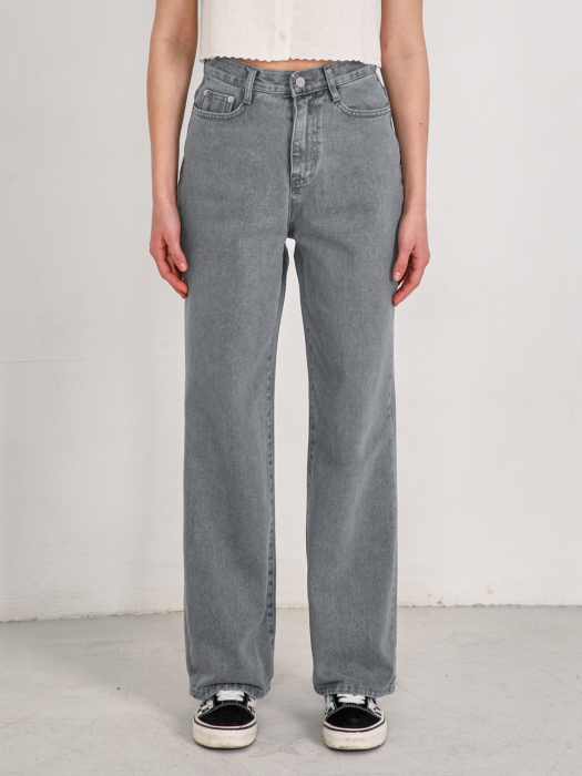 [-6cm 숏버전 추가] W50 WIDE DENIM PANTS_GRAY