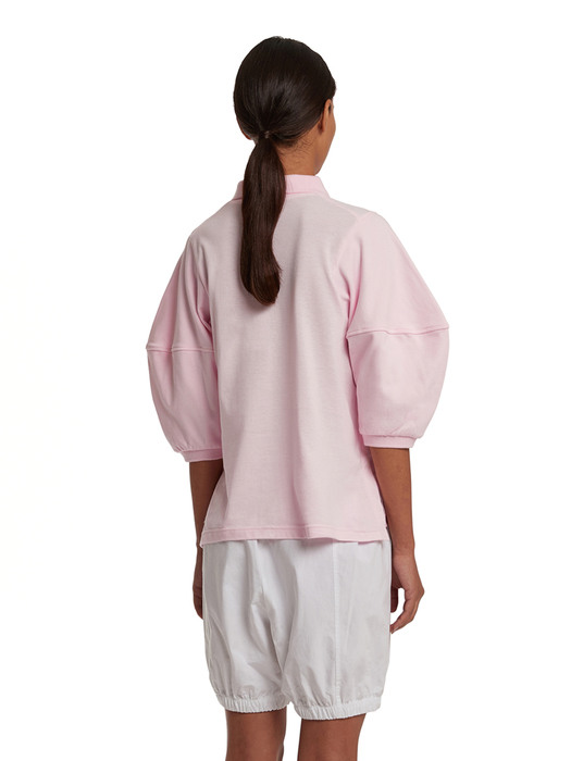 Ballooned Sleeves PK Shirt_Pink