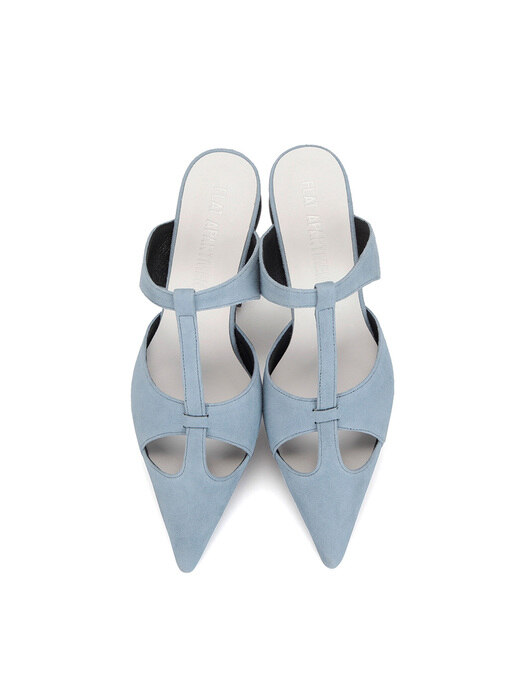 Extreme Sharp toe mules | Baby blue