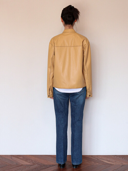 French Marigold Leather jacket-Yellow (Unisex)