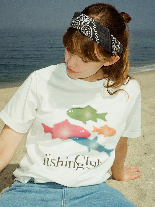 FISHING CLUB TEE_WHITE