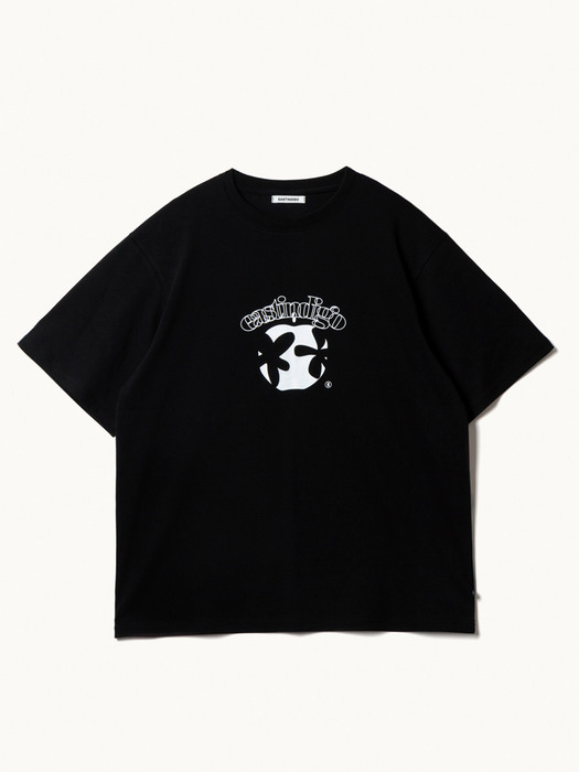 [UNISEX]Together effect T-shirt Black