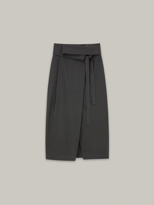 wrap skirt (gray)