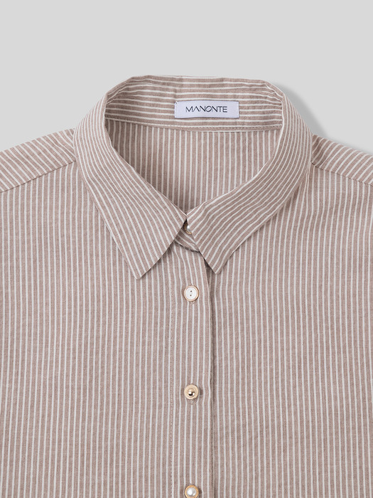 Gold point stripe shirts (beige)