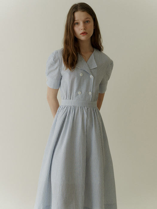 4.54 Classic dress (Navy stripe)