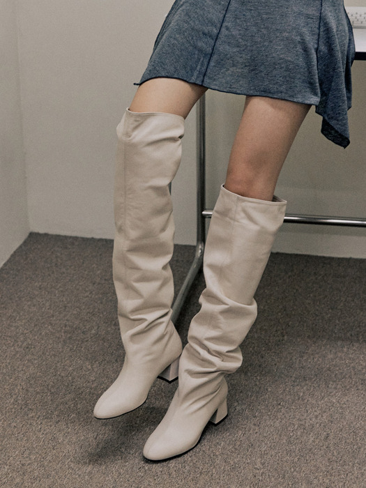 [아이보리 뉴컬러]Maeve Knee-High Boots_4 Colors