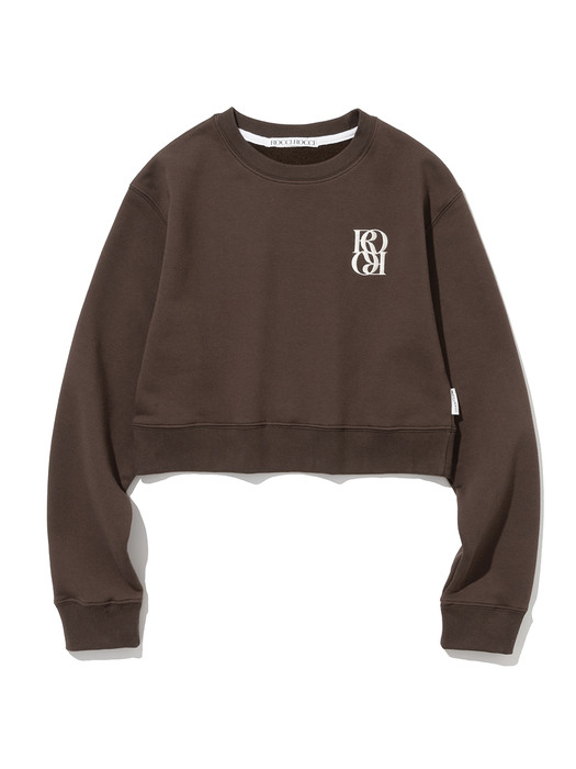 Classic Symbol Crop Sweatshirt [BROWN]