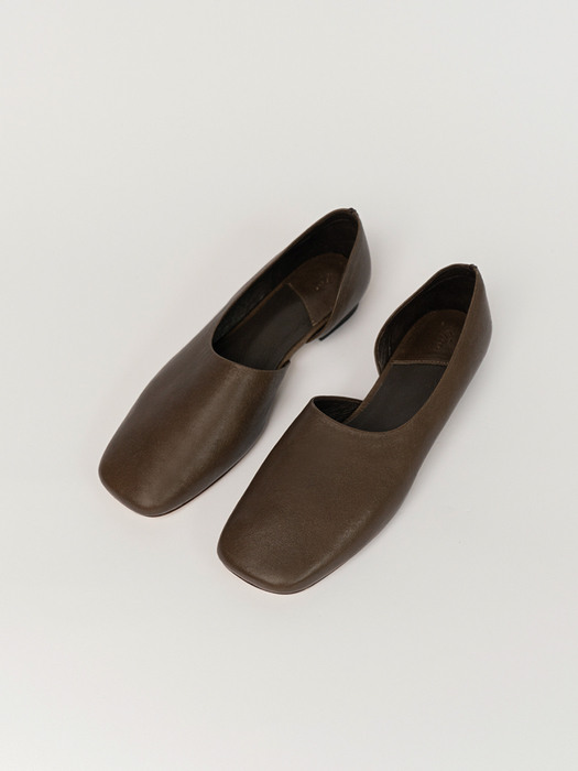 soft flat shoes (brown)