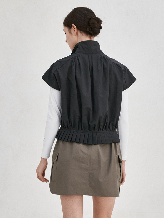 피아노 윈드브레이커 베스트(챠콜) _ Piano Windbreaker Vest(Charcoal)