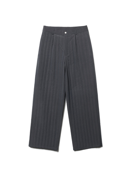 Line Quilting Pants Charcoal