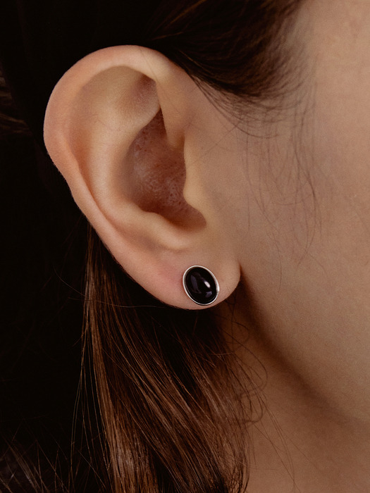 イヤリング TATIANA SILVER925 Colored Bean Gemstone Earring EC1921 타티아나](SILVER925) Colored Bean Gemstone Earring EC1921
