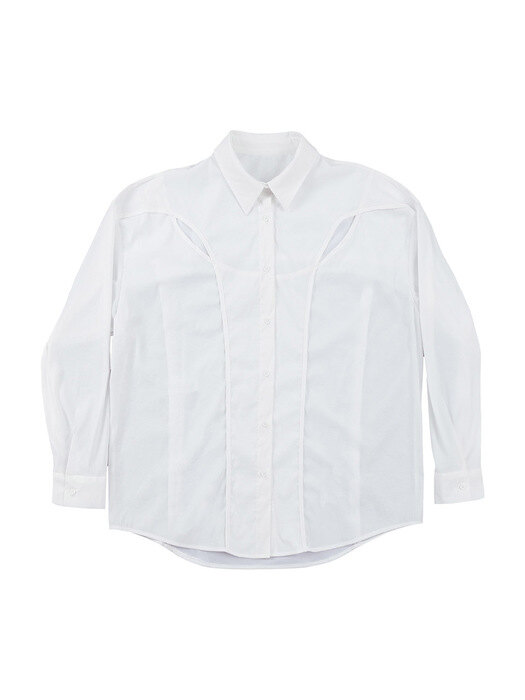 Chest Hole Nylon Shirt / White