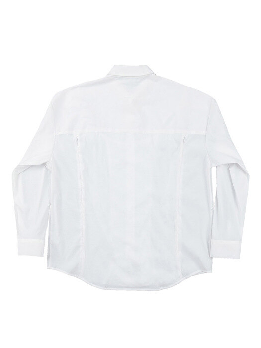 Chest Hole Nylon Shirt / White